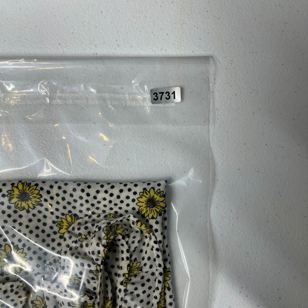 Talbots Top Medium Petite MP Sleeveless Shell Sunflower Print Ruffle Blouse - Picture 7 of 7